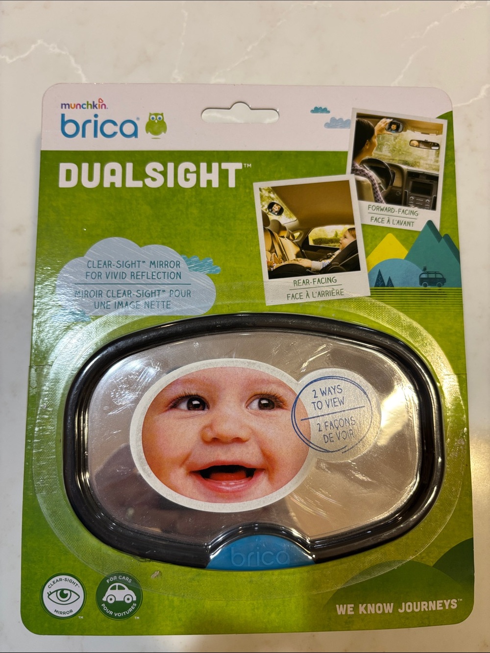 Munchkin Brica DualSight Baby Car Mirror Black Gray OS